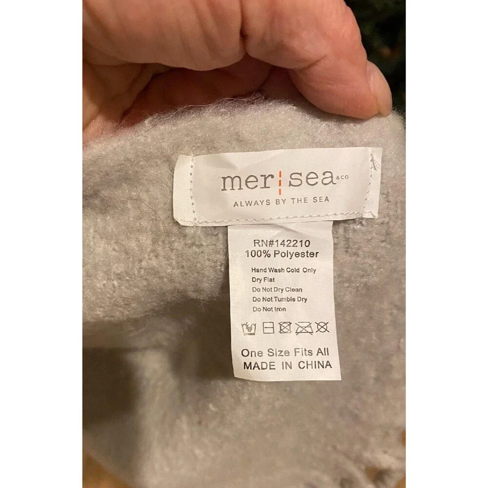 MER SEA Always by the Sea Women’s Gray Ombré Classic Cozy Wrap Scarf Fringed OS